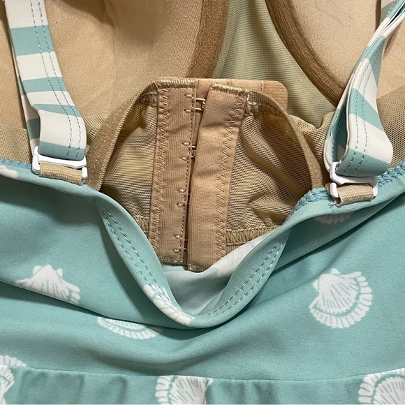 Swim by Cacique Seashell High Low Tankini  Lightly Lined Bandeau 40D - Picture 7 of 9
